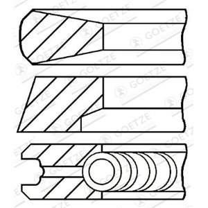 08-520200-00 Комплект поршневых колец GOETZE ENGINE - Top1autovaruosad