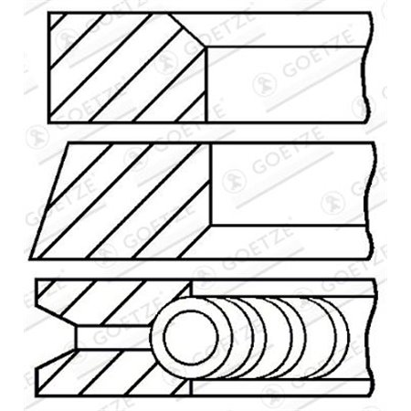 08-336600-00 Piston Ring Kit GOETZE ENGINE