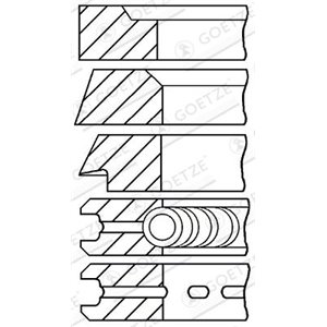 08-314600-00 Piston rings (91,44 STD 2,38 2,38 3,16 6,335) fits: ALLIS CHALMER