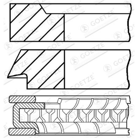 08-107800-10 Kolvirõngakomplekt GOETZE ENGINE