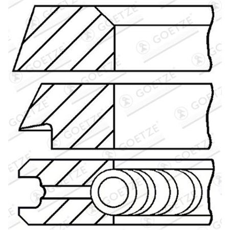 08-399100-00 Piston Ring Kit GOETZE ENGINE