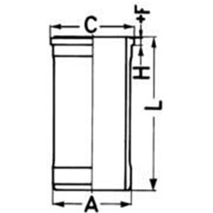 89 568 110 Cylinder liner (inner diameter: 120mm, length: 257mm, flange diam