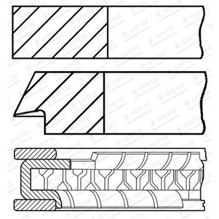 08-446700-00 Комплект поршневых колец GOETZE ENGINE