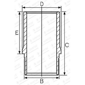 14-684840-00 Cylinder liner (inner diameter: 115mm, length: 235mm, flange diam