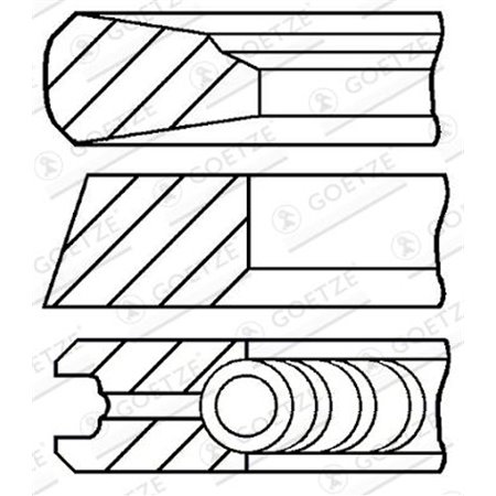 08-143000-00 Kolvirõngakomplekt GOETZE ENGINE