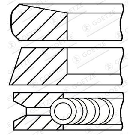 08-127400-00 Kolvirõngakomplekt GOETZE ENGINE