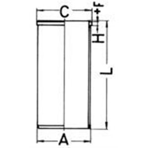 89 909 110 Cylinder liner (inner diameter: 110mm, length: 221,5mm, flange di