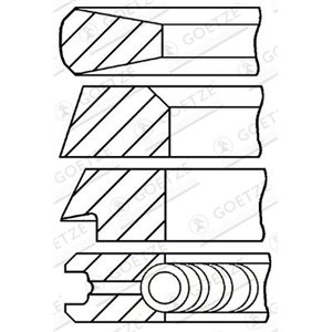 08-172500-00 Piston rings (100mm (STD) 3 2,5 2,5 5) fits: DEUTZ fits: FENDT 1 
