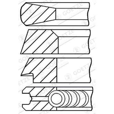 08-172500-00 Комплект поршневых колец GOETZE ENGINE