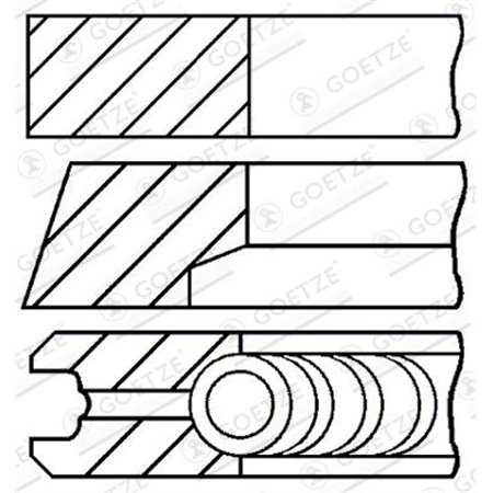 08-118000-00 Комплект поршневых колец GOETZE ENGINE