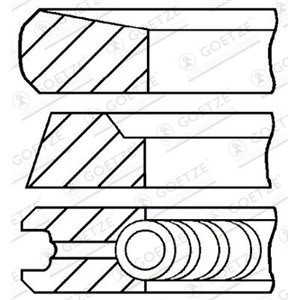 08-440300-00 Комплект поршневых колец GOETZE ENGINE - Top1autovaruosad