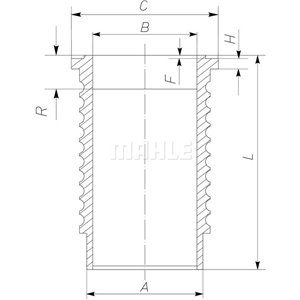 061 WN 21 01 Cylinder liner (inner diameter: 127mm, length: 276mm, flange diam