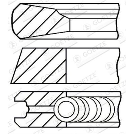 08-109200-00 Комплект поршневых колец GOETZE ENGINE