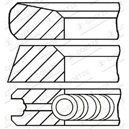 08-123700-00 Piston Ring Kit GOETZE ENGINE