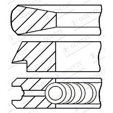 08-114400-45 Комплект поршневых колец GOETZE ENGINE