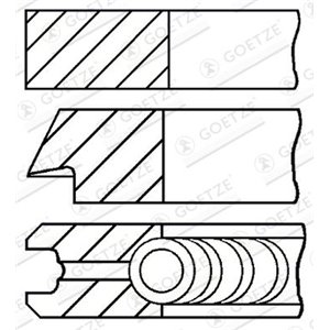 08-104000-00 Piston Ring Kit GOETZE ENGINE - Top1autovaruosad