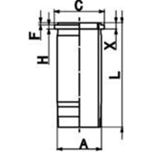 89 924 110 Cylinder liner (inner diameter: 130mm, length: 266,9mm, flange di