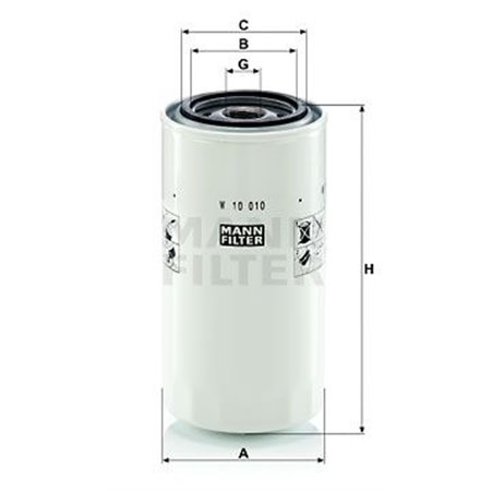 W 10 010 Filter för vevhusavluftningssystem