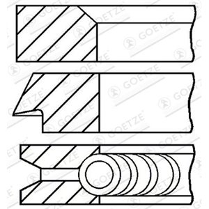 08-154400-00 Комплект поршневых колец GOETZE ENGINE - Top1autovaruosad