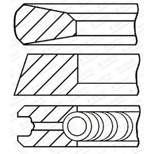 08-443200-00 Piston rings (126mm 3,5 2,5 3,5 set per engine) fits: MAN LION´S 