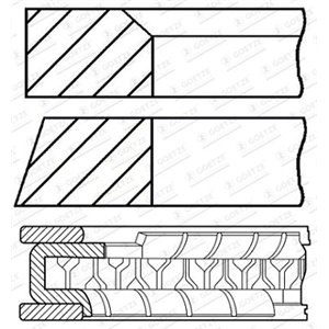 08-447200-00 Комплект поршневых колец GOETZE ENGINE - Top1autovaruosad