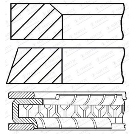 08-447200-00 Комплект поршневых колец GOETZE ENGINE