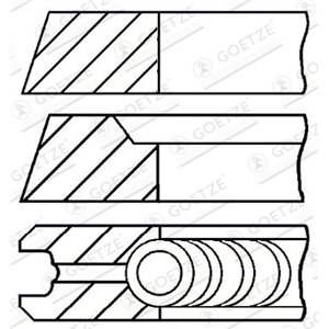 08-501800-00 82,5 (STD) 1,2 1,5 2 (EN) Piston ring set sobib: AUDI 100 C4, 80 