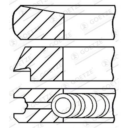 08-112700-00 Piston Ring Kit GOETZE ENGINE