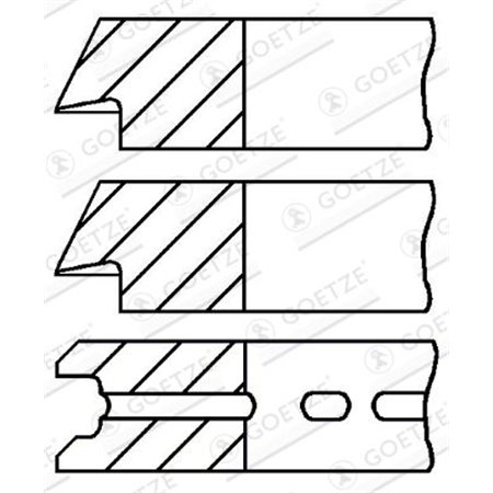 08-741200-00 Комплект поршневых колец GOETZE ENGINE