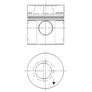 91 550 960 Piston with sleeve set (97,5mm STD, 36x82,5) fits: MERCEDES LK/LN