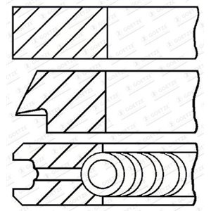 08-446100-00 84 (STD) 1,75 1,75 2 (EN) Piston ring set sobib: BMW 3 (E90), 3 (