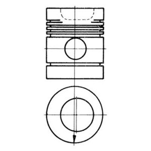 91 118 962 STD Piston with sleeve set fits: AKTIV FISCHER M ALLIS CHALMERS 