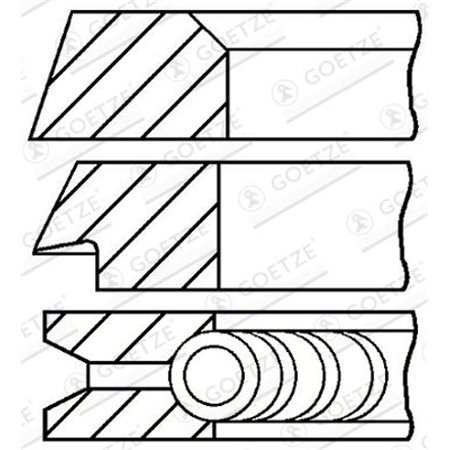 08-394600-00 Kolvirõngakomplekt GOETZE ENGINE