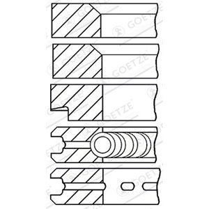 08-107200-00 kolvirõngad (98,48 STD 2,385 2,385 2,385 6,385 6,385) PERKINS AKT