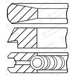 08-280400-10 Piston rings (125mm (STD) 3,5 3 5) fits: MAN fits: MAN SD, SG, SL