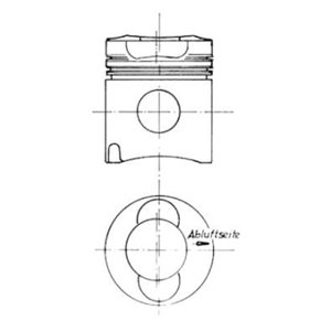 90 669 963 102 STD Piston with sleeve set fits: FENDT 300 ABG SAW, SF AG C