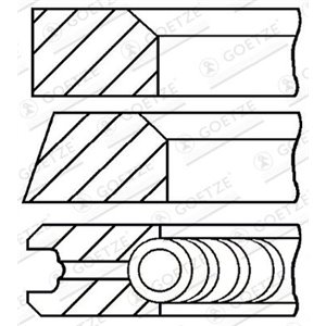 08-743100-00 89 (STD) 2,5 2 3 Piston ring set fits: MERCEDES C T MODEL (S202),