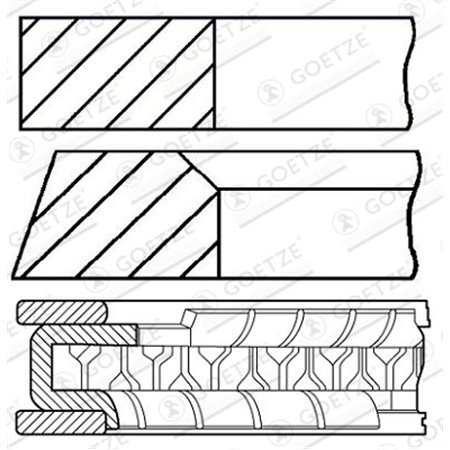 08-431400-00 Комплект поршневых колец GOETZE ENGINE