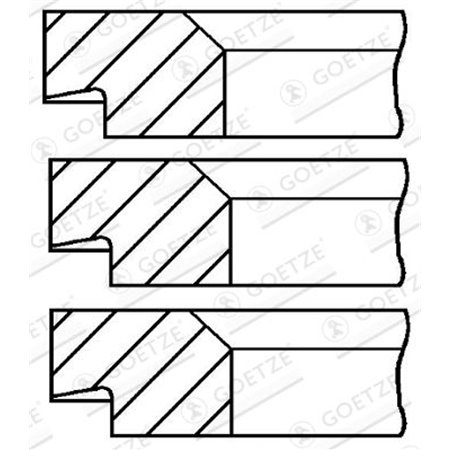 08-177400-00 Piston Ring Kit GOETZE ENGINE