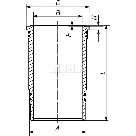 227 WN 37 01 Гильза цилиндра MAHLE