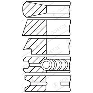 08-174300-10 Kolvringssats GOETZE ENGINE - Top1autovaruosad