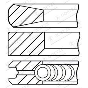 08-439000-00 Комплект поршневых колец GOETZE ENGINE - Top1autovaruosad