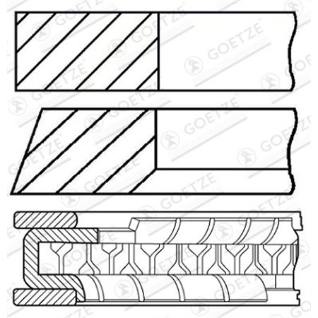 08-450000-10 Комплект поршневых колец GOETZE ENGINE