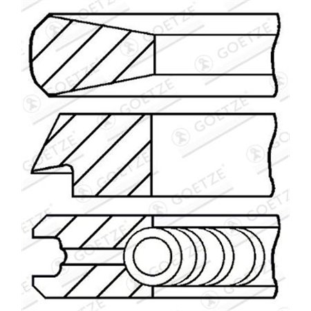 08-108200-00 Комплект поршневых колец GOETZE ENGINE