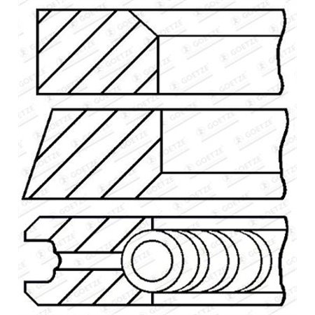 08-105400-00 Piston Ring Kit GOETZE ENGINE