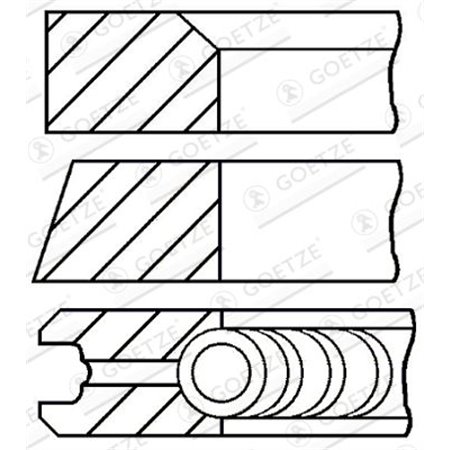 08-523200-00 Piston Ring Kit GOETZE ENGINE