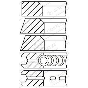 08-325000-00 Piston rings (98,48mm (STD) 2,385 2,385 2,385 4,747) fits: PERKIN