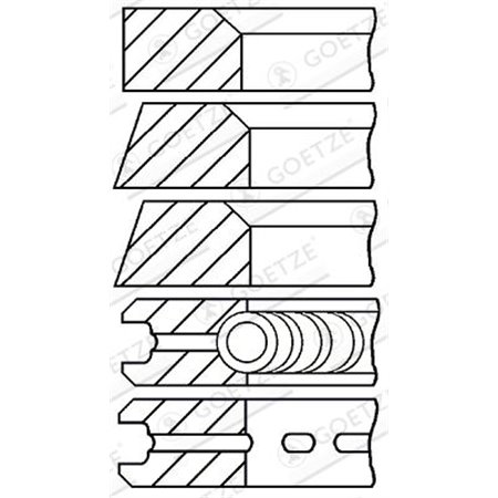 08-325000-00 Комплект поршневых колец GOETZE ENGINE