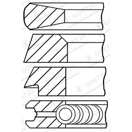 08-172507-00 Piston rings (100,5 +0,50 2,5 2,5 3 5) fits: FENDT 2 D FARMER, 20