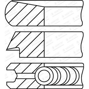 08-452400-00 73,5 (STD) (EN) Piston ring set sobib: FORD B MAX, C MAX II, ECOS